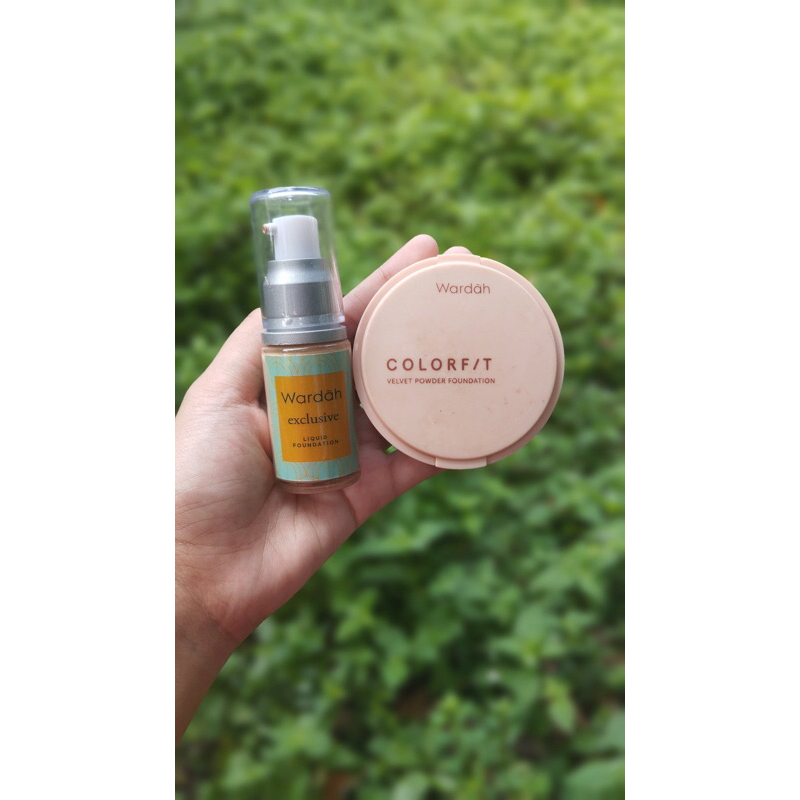 SEPAKET BEDAK PADET COLORFIT WARDAH+FOUNDATION WARDAH