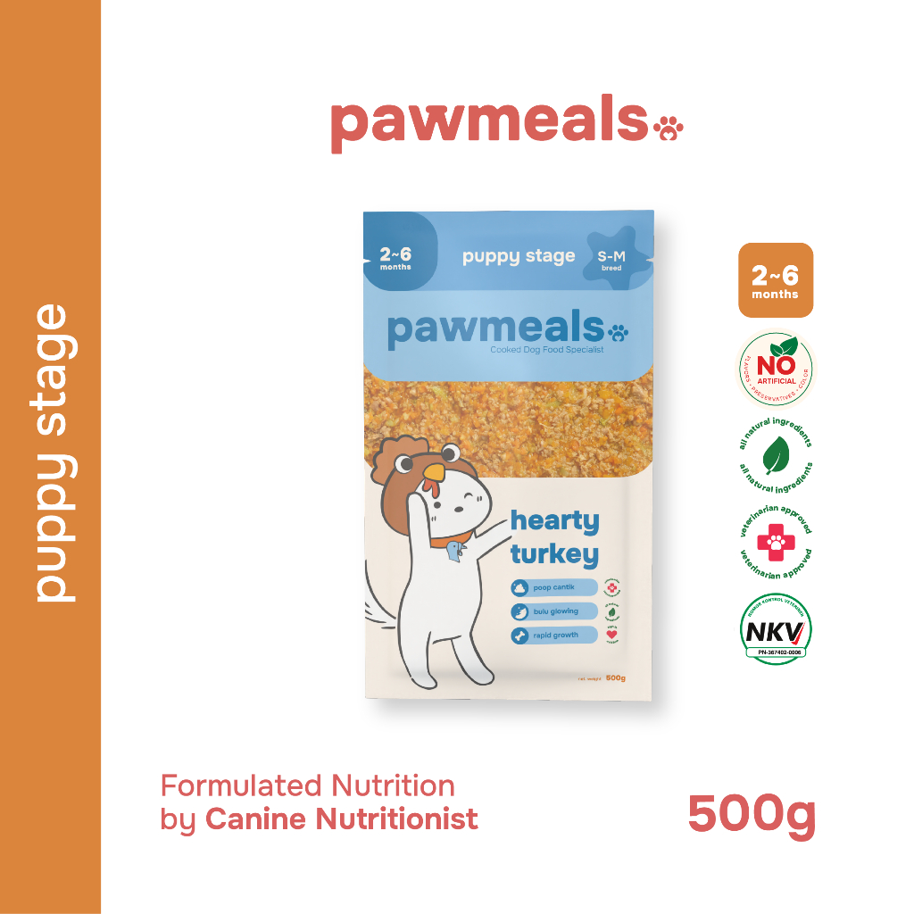 

Pawmeals - Cooked Turkey Small Medium 500gr