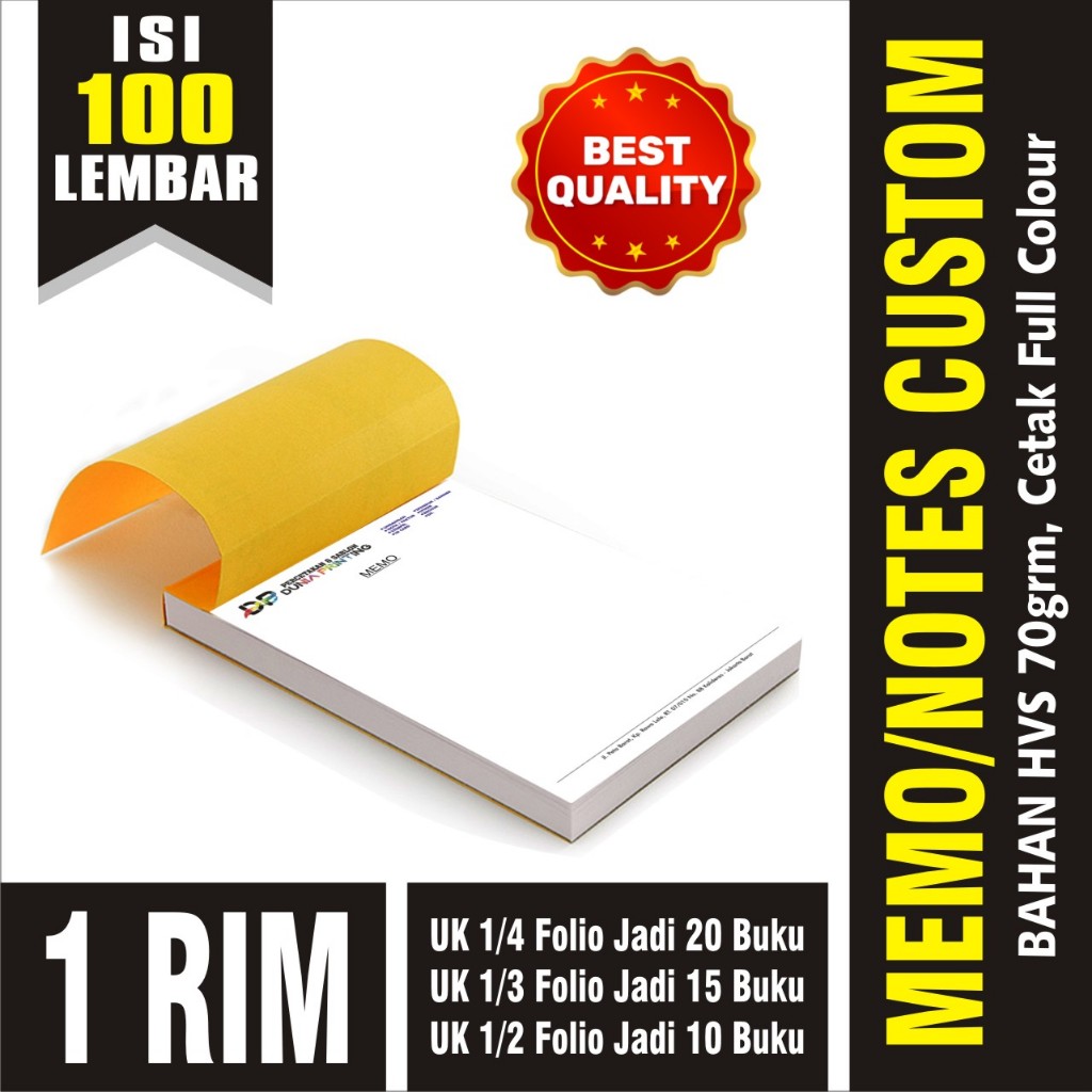 

MEMO / NOTES CUSTOM