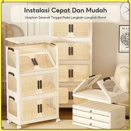 [Lovelyroom]Lemari Penyimpanan Lemari Penyimpanan Barang Lemari Penyimpanan Tanpa Pemasangan Rumah T