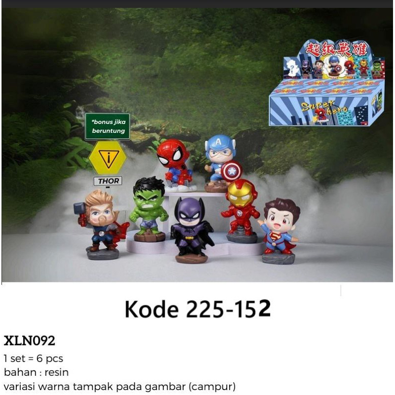 action figure avenger chibi kode h set isi 6