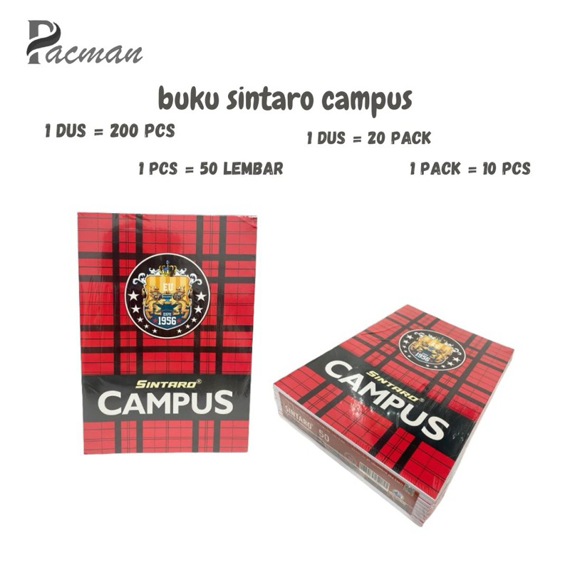 

Buku Tulis Sintaro Campus 50 Lembar | Buku Tulis | Buku Catatan | Buku Sekolah