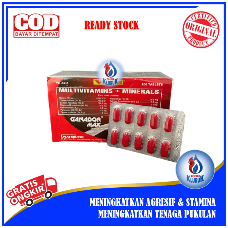 Ganador Max Doping Vitamin Ayam ( 1Strip )