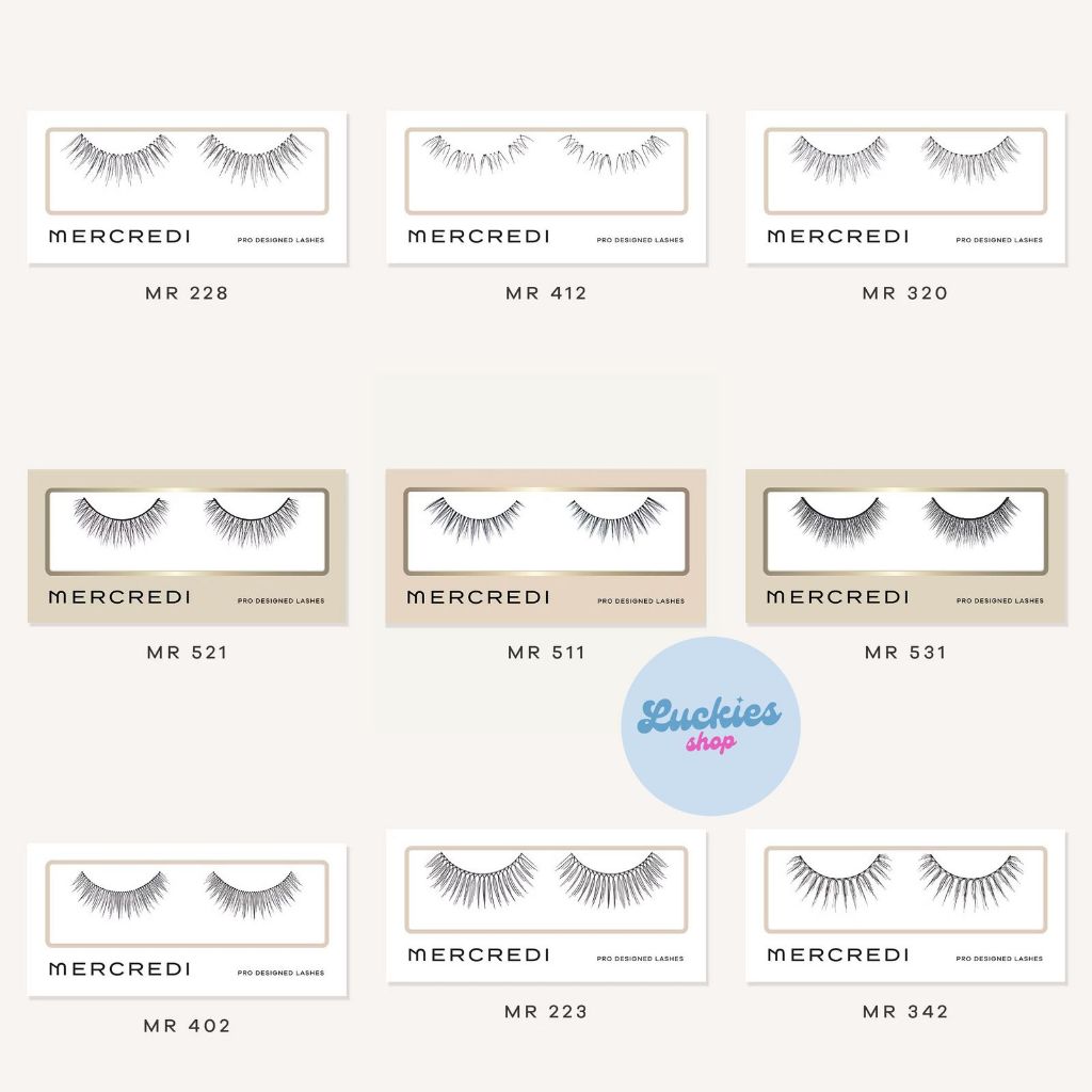 ORI Mercredi Bulu Mata Palsu Eyelash Eyelashes 531 511 532 342 422 223 228 412 423 320 402 221 MR Lu