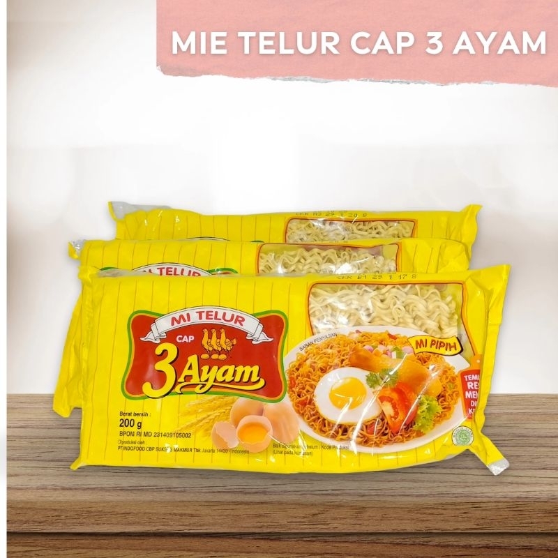 

MIE TELUR CAP 3 AYAM 200 GR