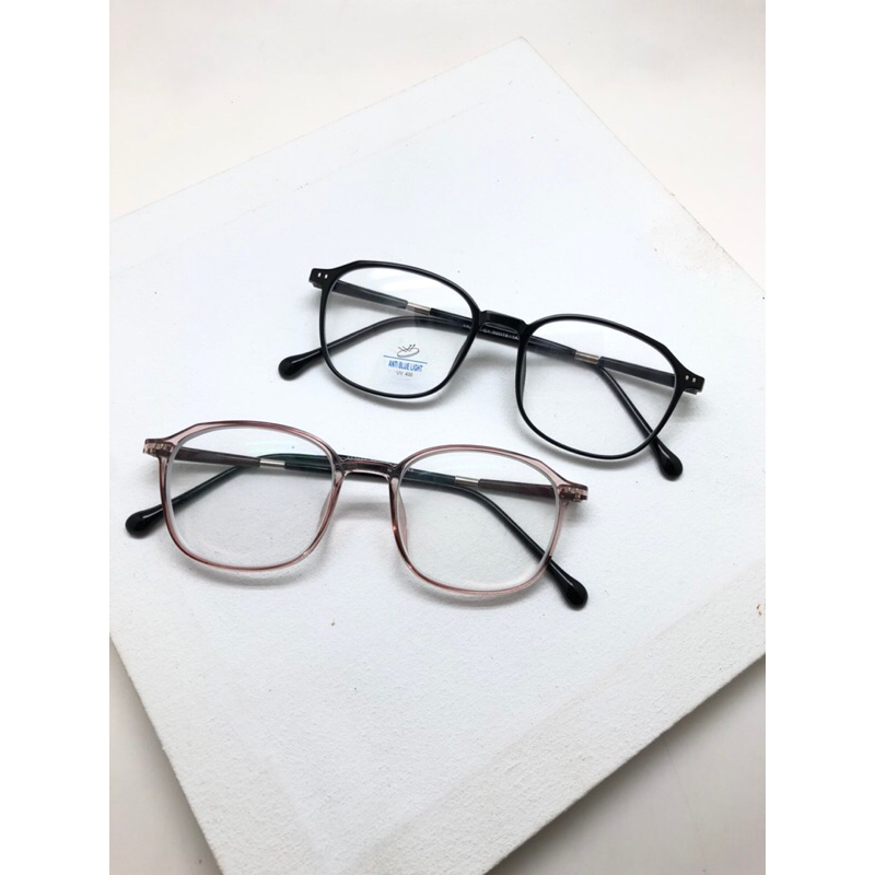 Kacamata Unisex Elastis Ringan 2127 aL Lensa Minus Progresi Photocromic Blueray f