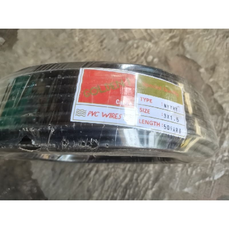 Kabel Submersibel / Sible Pompa Air 3x1,5 hitam