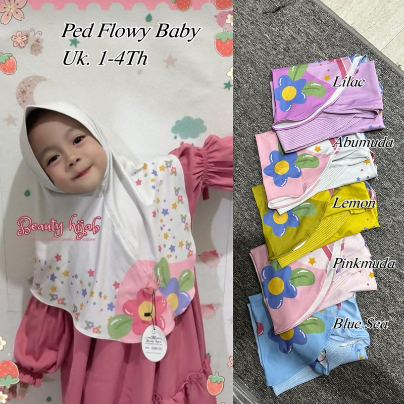 Hijab anak flowy baby / ped flowy baby 1-4th