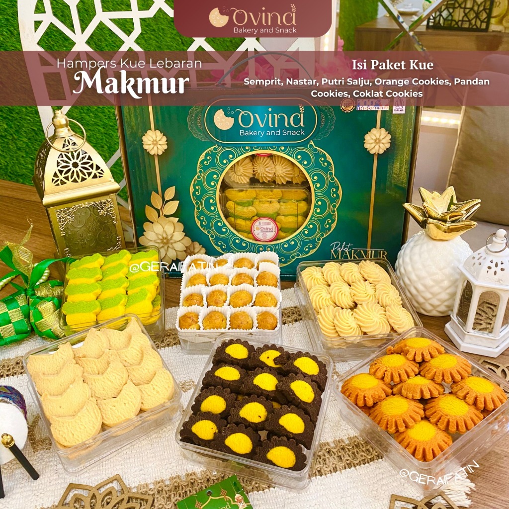 

GERAIFATIN!! PAKET PARCEL KUE LEBARAN IDUL FITRI OVINA PAKET MAKMUR BEST SELLER DIBUAT TAHUN 2025