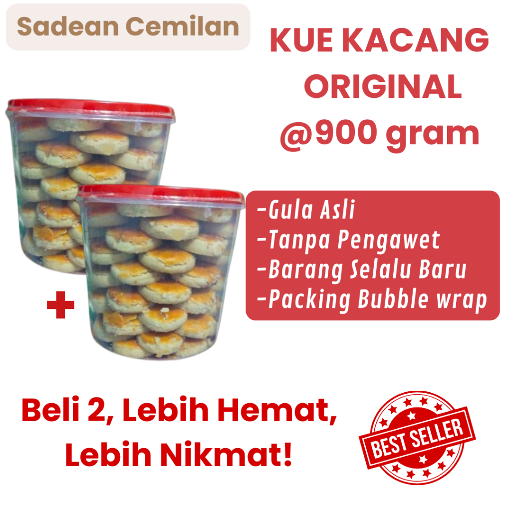

BUNDLING 2 KUE KACANG JEMBER KUE KACANG ORIGINAL 900 GRAM KUE HOMEMADE