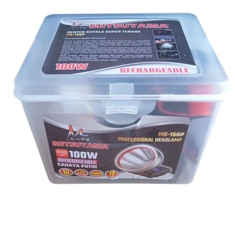 SENTER KEPALA MITSUYAMA MS-156 JUMBO 100 Watt CAHAYA PUTIH