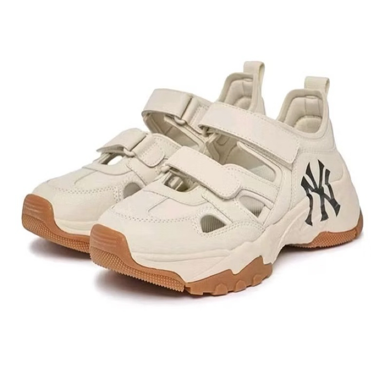Sepatu Sandal MLB Bigball Chunky NY Yankee Mask Cream / MLB Original