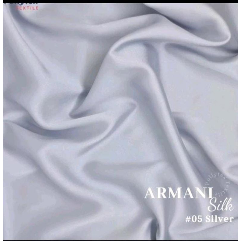 kain Armani silk polos terbaru asli