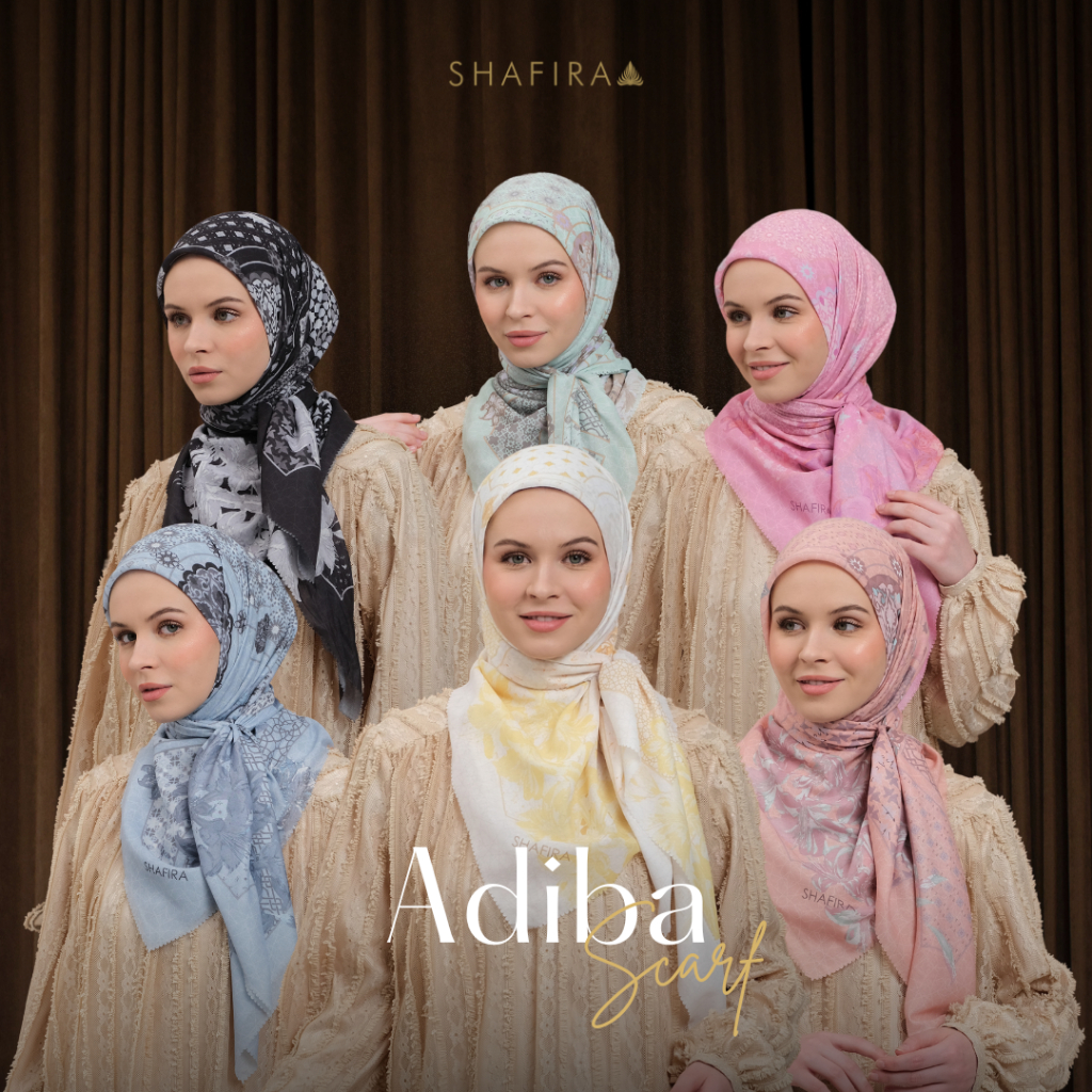 Shafira - Adiba Scarf Printed - Hijab Segi Empat Motif - Bahan Voal