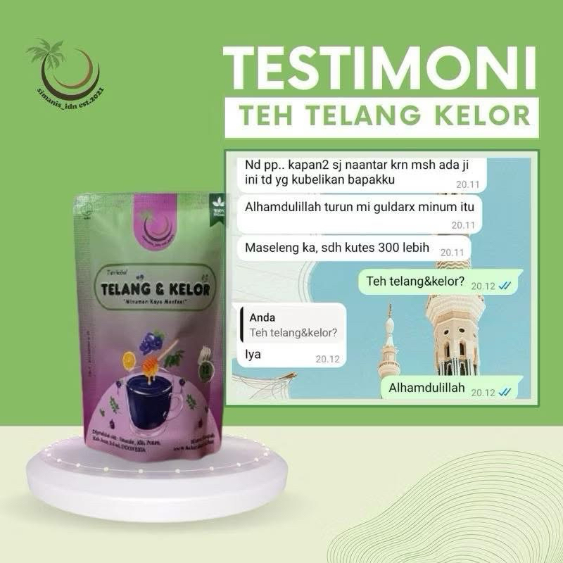 

Teh bunga telang + daun kelor