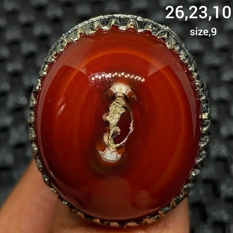 Batu akik asli sulaiman combong merah antik top hq natural (asli alam)