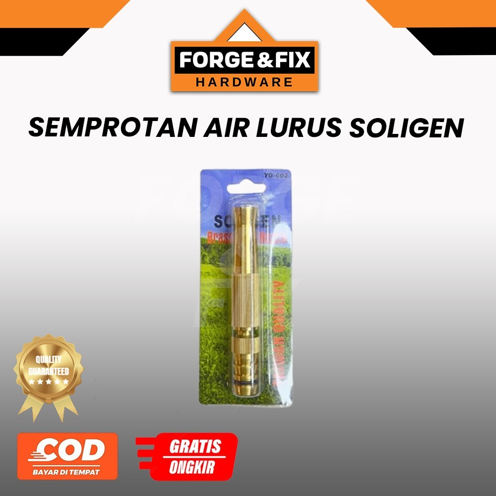 SOLIGEN Semprotan Air Lurus Kuningan Kepala Selang Spray Hose Nozzle