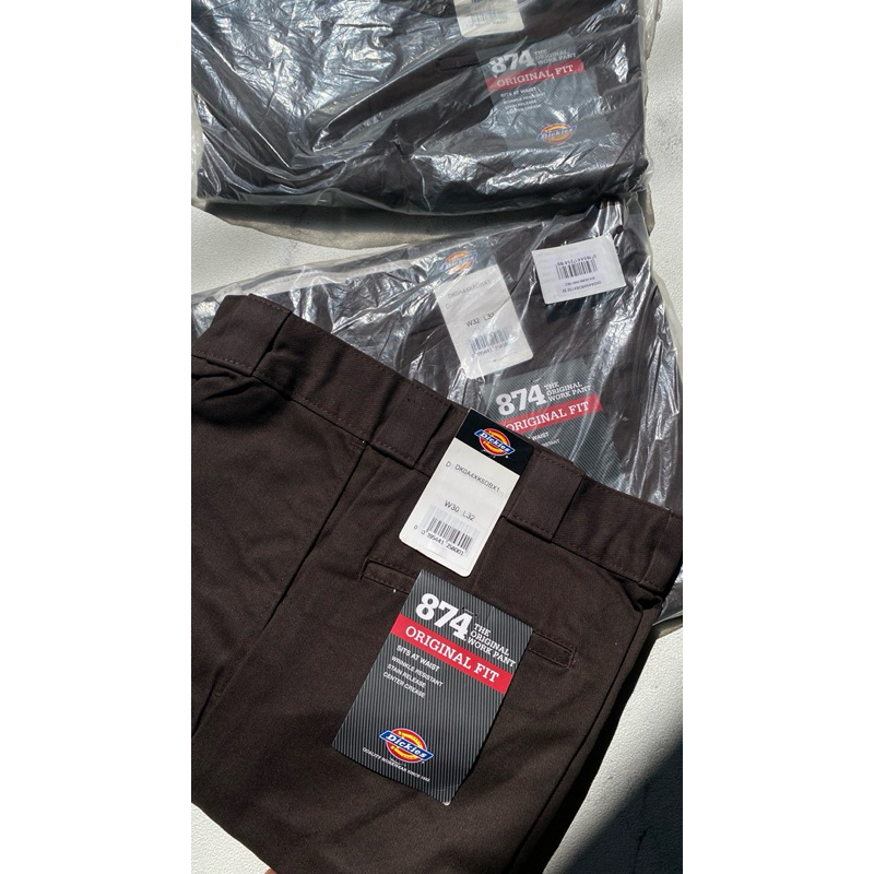 Dickies 874 Dark Brown Chinos Work Pants Original