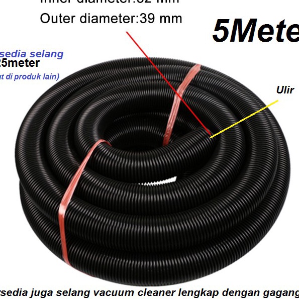 Super Selang Vacuum Cleaner OD 39mm 47mm 58mm Universal