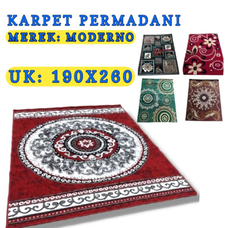 karpet permadani moderno exotic minimalis ukuran jumbo super tebal
