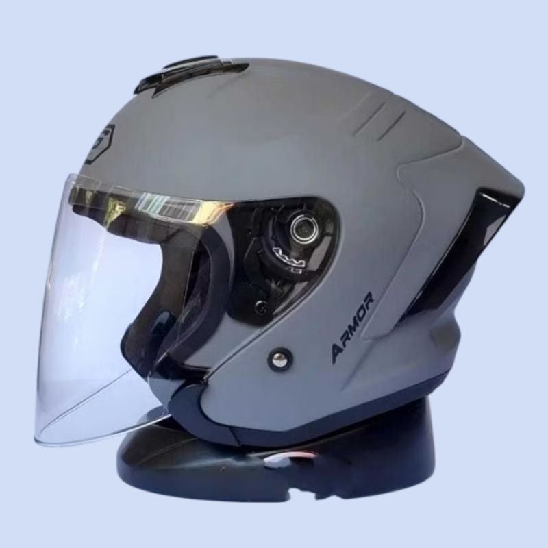 Helm JS ARMOR Solid Paket Ganteng Kekinian Cewek Cowok Dewasa