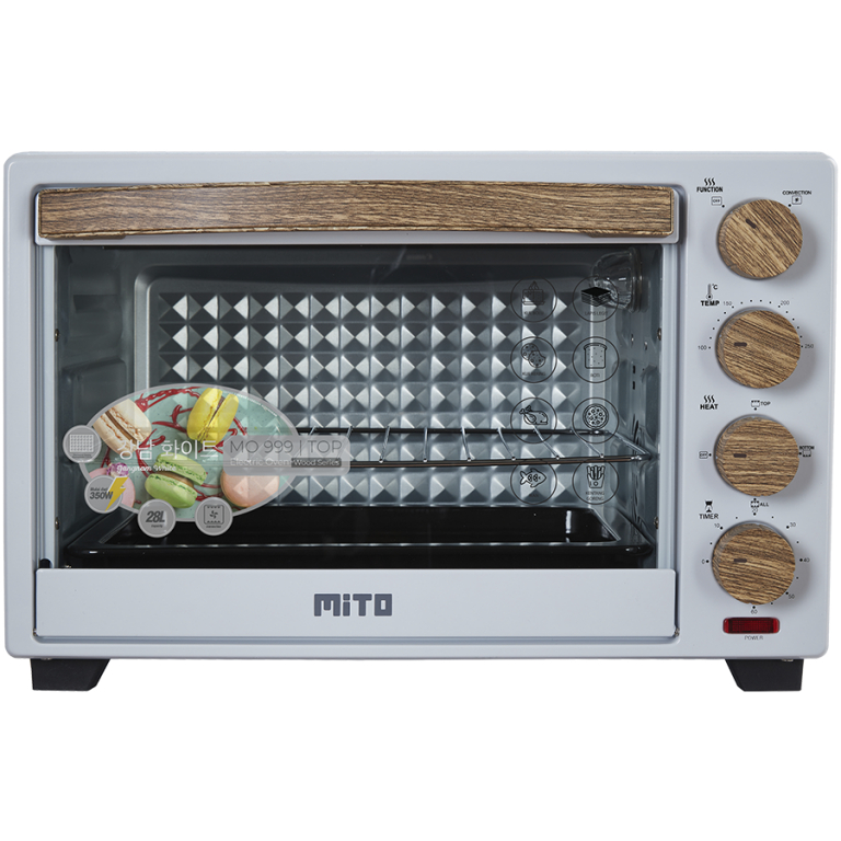 Oven Listrik Mito 28 Liter Pemanggang Kue dengan Kipas Convection Motif Kayu Model Baru Original
