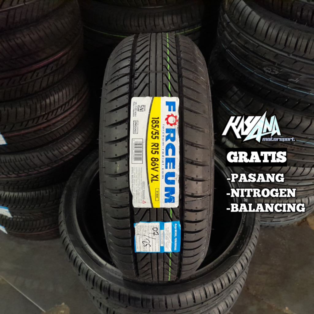 BAN TUBLES 185/55 R15 FORCEUM D800 BAN MOBIL STANDART BRIO R15 UKURAN 185 55 R15