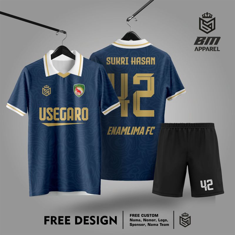 jersey bola custom nama jersey fursal jersey  jersey kerah custom nama logo satuan