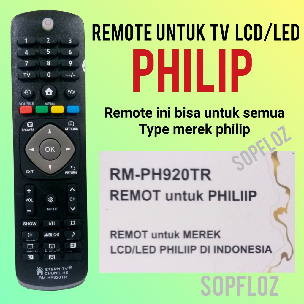 Remote tv lcd led philip langsung pakai tanpa seting