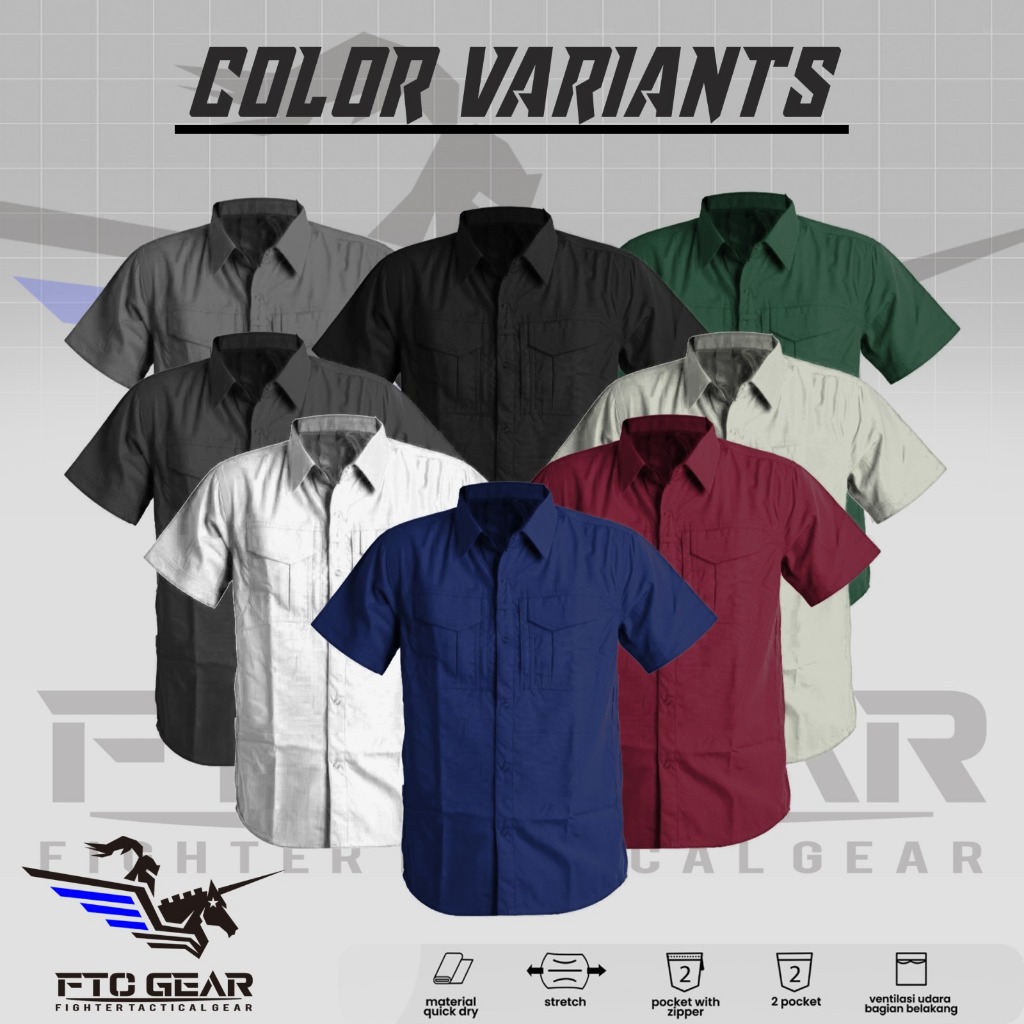 REJECT PRODUCT SALE STOCK TERBATAS FIGHTER TACTICAL KEMEJA PENDEK TACTICAL