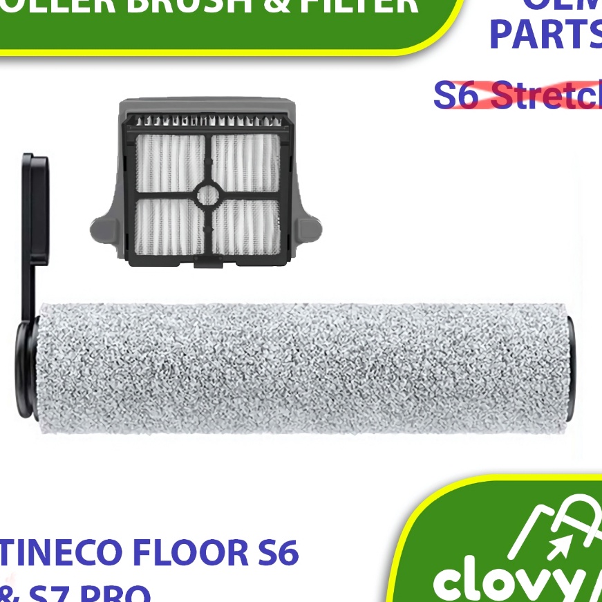 Gratis Tineco Floor One S6  S7 Pro Accessories Roller Brush  Hepa