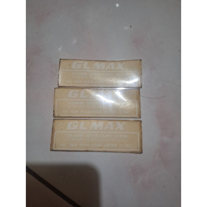 stiker list tangki glmax gl max original nos