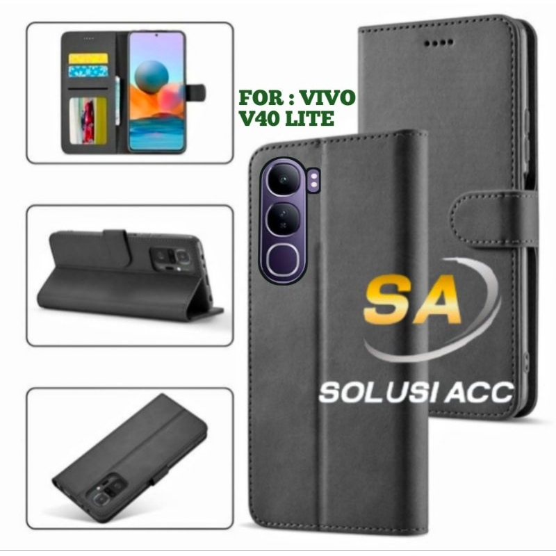 CASE VIVO V40 LITE 5G FLIP COVER WALLET SARUNG HP CASING DOMPET LEATHER CASE HP/CASING HP