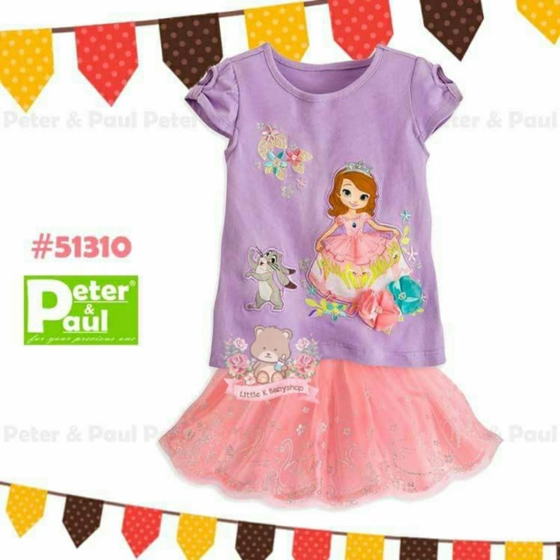 Setelan Rok Princess Sofia The First Flower LKB-51310 / Setelan Anak Perempuan / Rok Anak