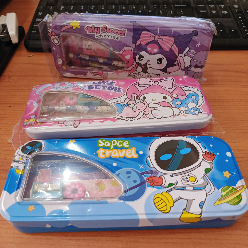 

Kotak Pensil Kaleng Set B-728 / Pencil Case/Tempat Pensil Set Lengkap