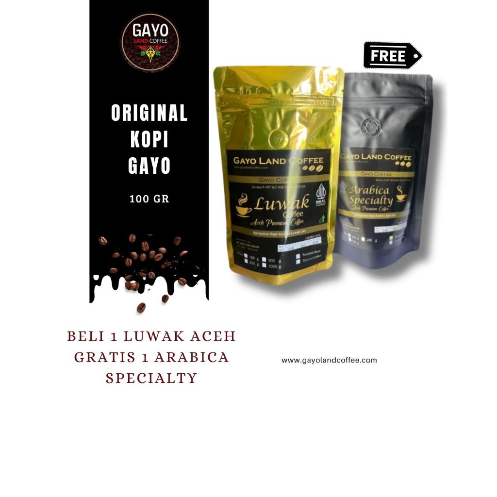 

Beli 1 Kopi Luwak Aceh Gayo Gratis 1 Kopi Arabica Spesialty