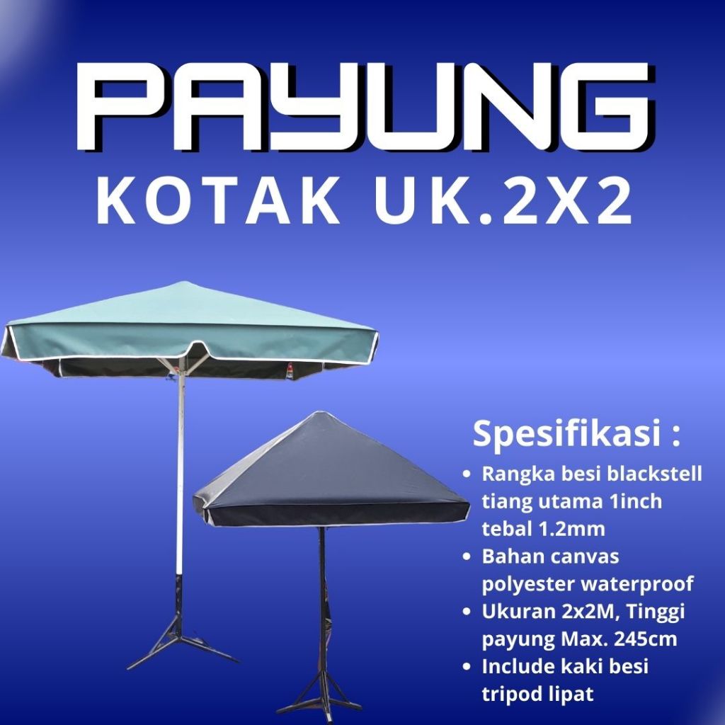 Payung Cafe Kotak Uk.2X2M
