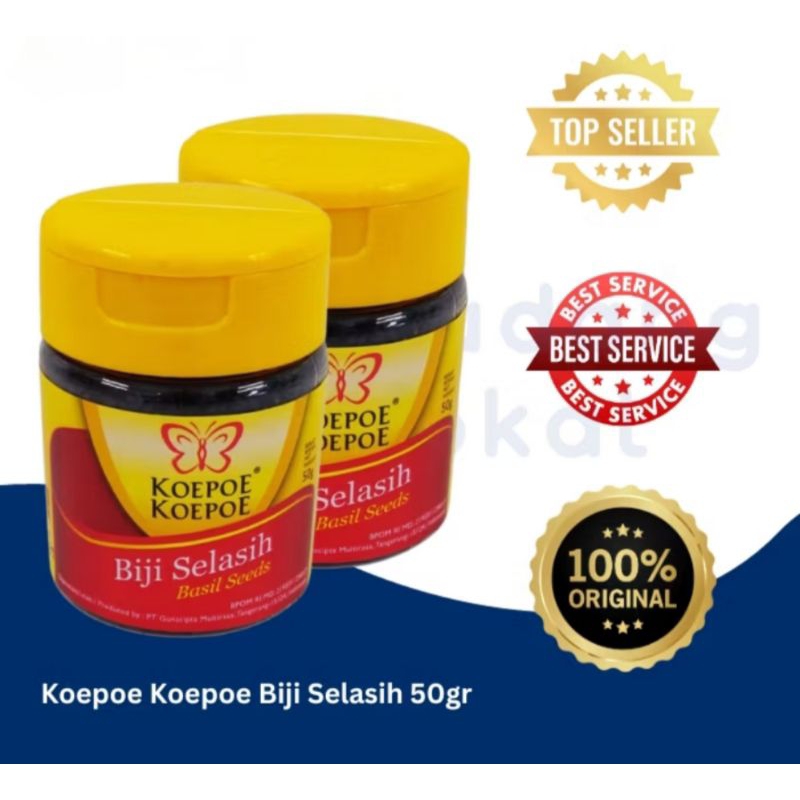 

Koepoe Koepoe Biji Selasih 50gr ( Exp.Agustus 2025 ) 1 Botol