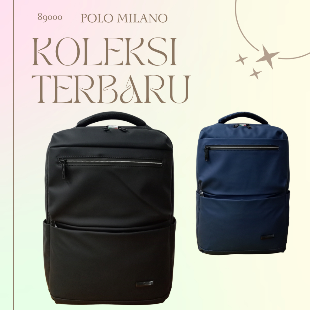 Tas Ransel Pria Polo Milano Import 89000-18inchi Ransel Laptop Pria Wanita