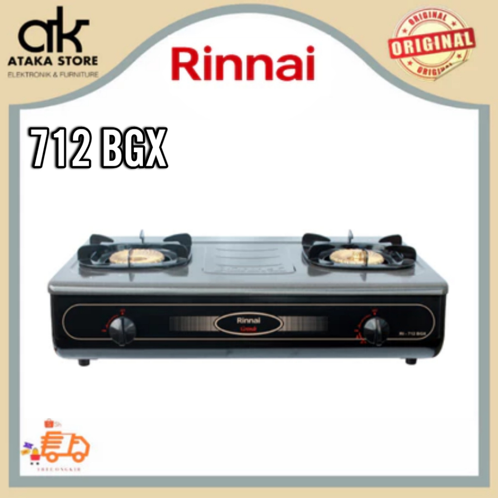 Kompor Rinnai 2 Tungku Rinnai 712BGX Kompor Dua Tungku