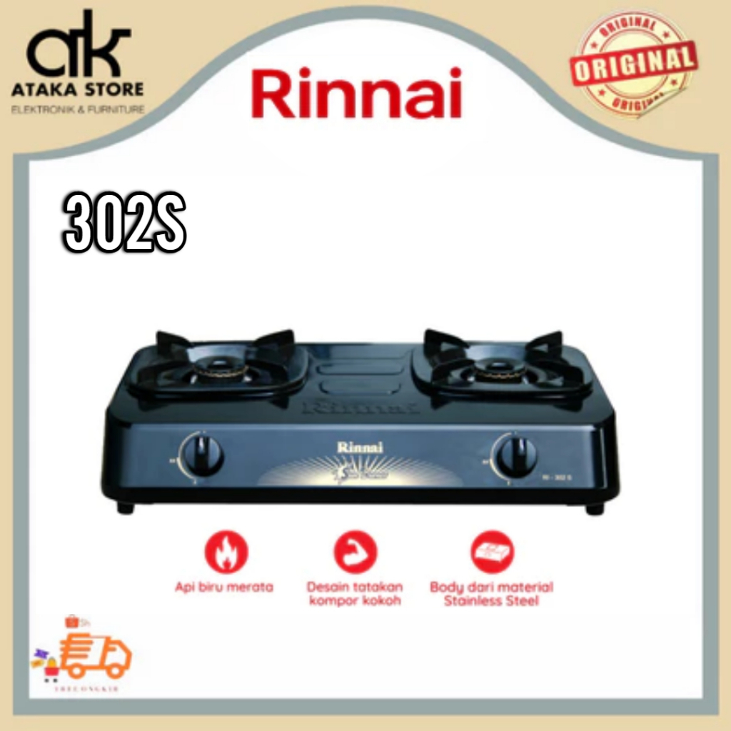 Kompor Rinnai 2 Tungku Rinnai 302S Kompor Dua Tungku