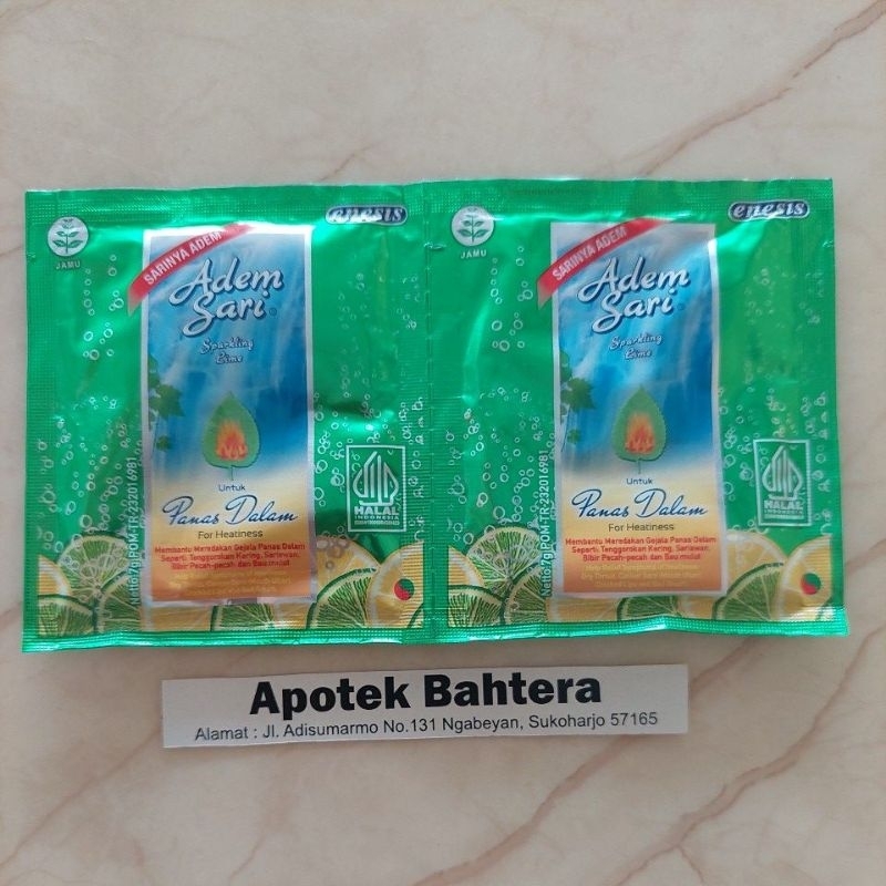 

ADEM SARI untuk panas dalam/harga 2 sachet