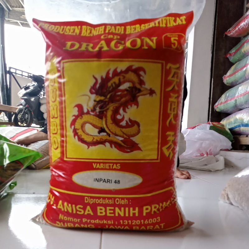 Benih padi Inpari 48 Blast Bersertifikat Label ungu kemasan 5kg