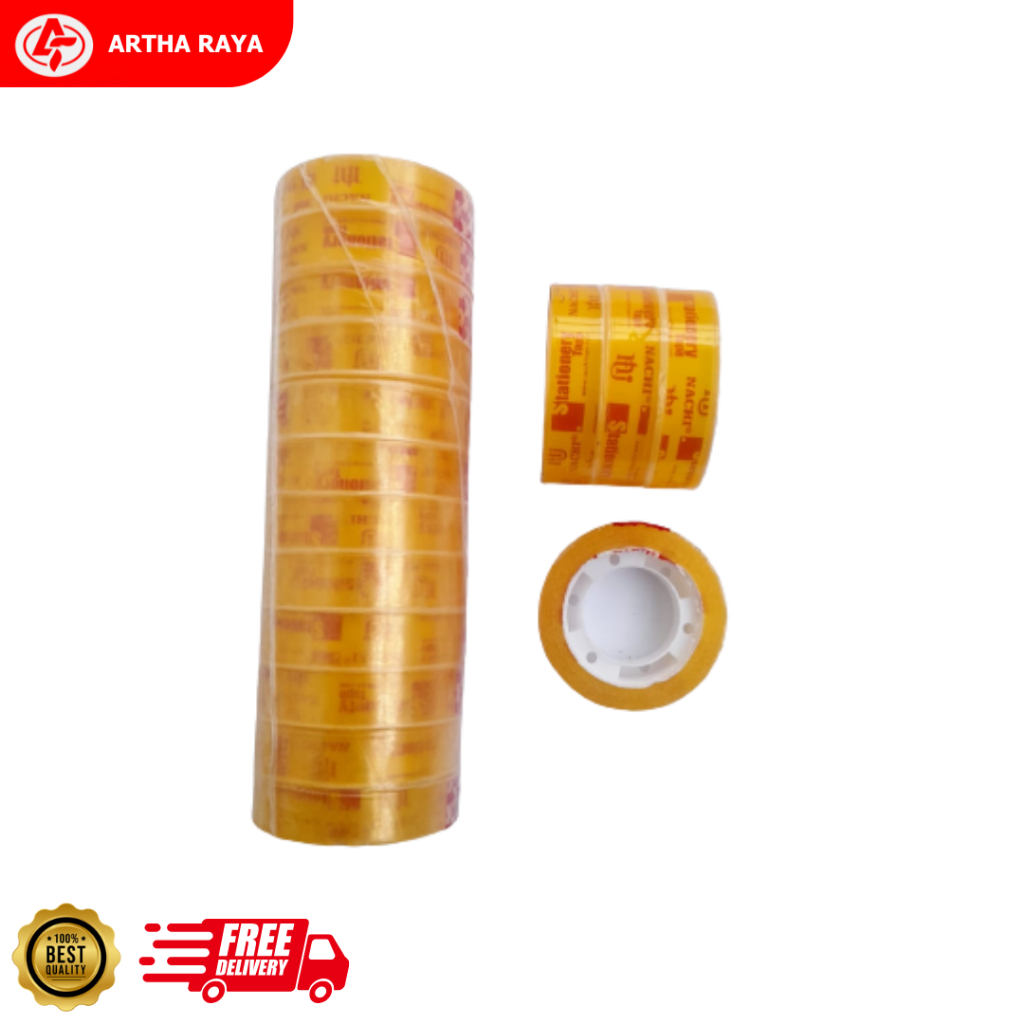 

Isolasi Kado Nachi Tape kecil 12mm x 25yard Solasi Selotip Isolasi Kado Murah Isi 12