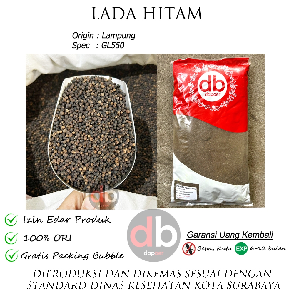 

Black Pepper Bubuk | Lada Hitam Bubuk 1kg