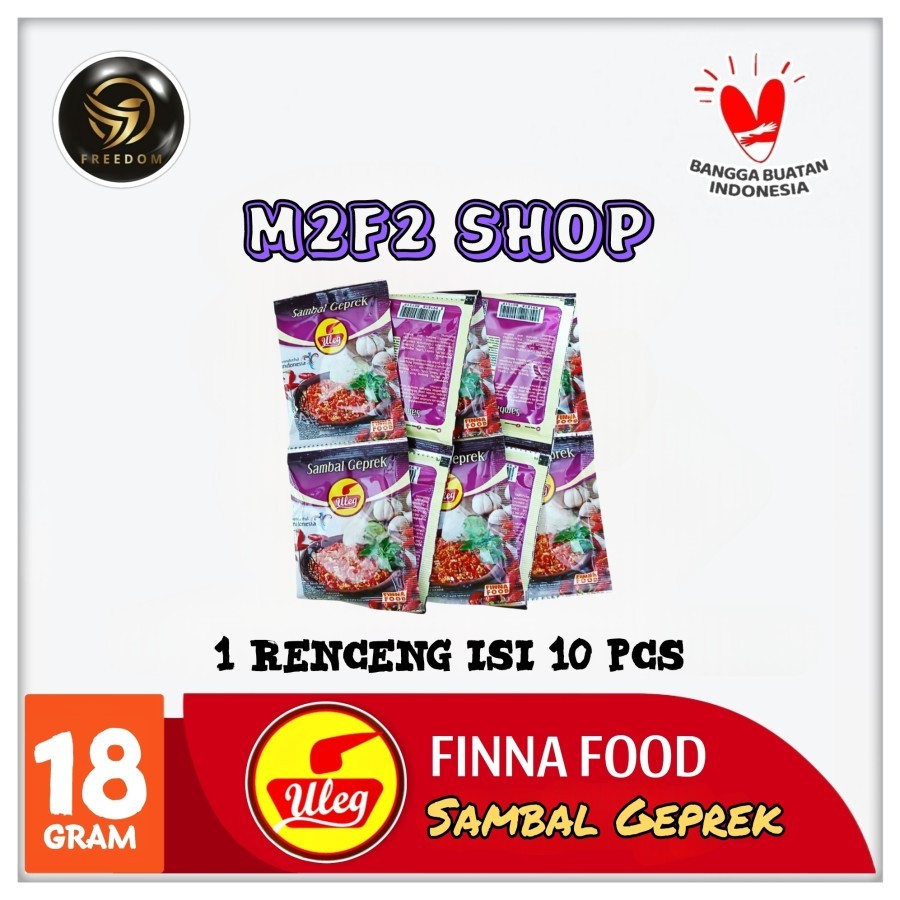 

Finna Food Uleg Sambal Geprek Sachet - 18 gr (Kemasan 1 Renceng)