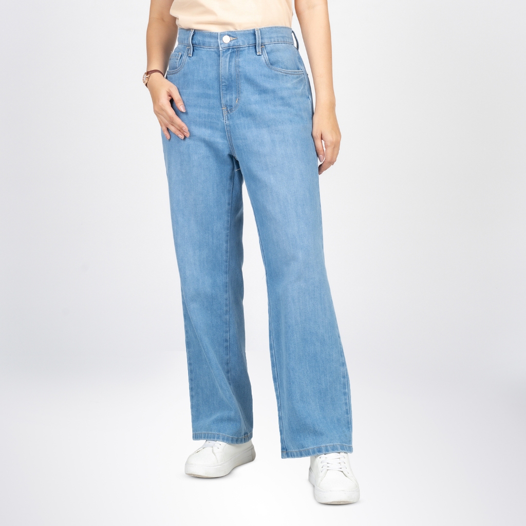 C2 Trizia Blue Straight Cut Jeans Wanita