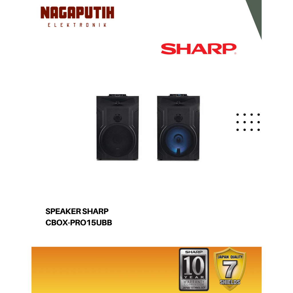 SHARP SPEAKER ACTIVE CBOX-PRO15UBB GARANSI RESMI