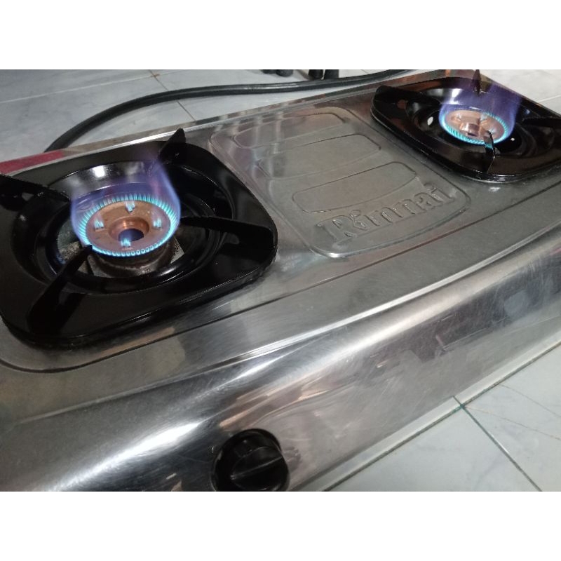 kompor rinai dua tungku second bekas 