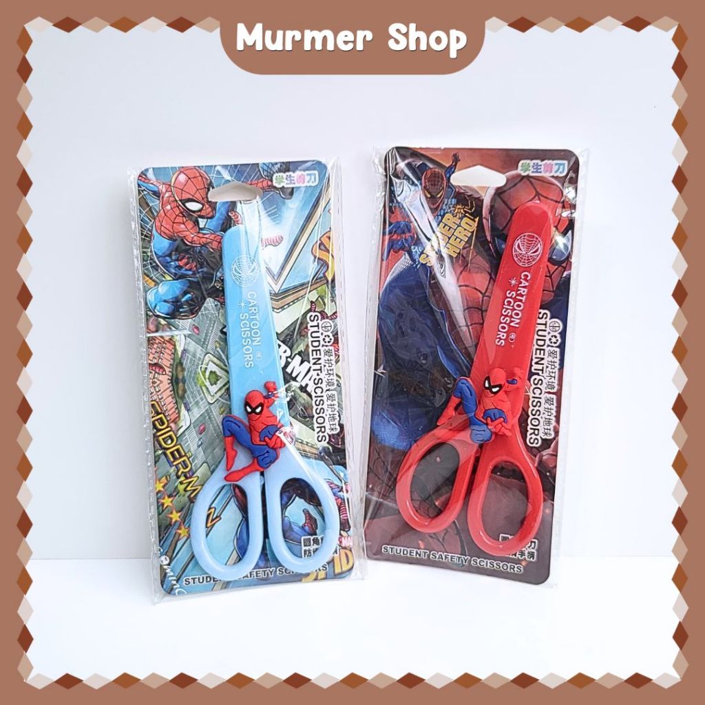 

Gunting Seath Spiderman No. 9105 Scissors Anak Aman Dengan Penutup Stainless Serbaguna Portable